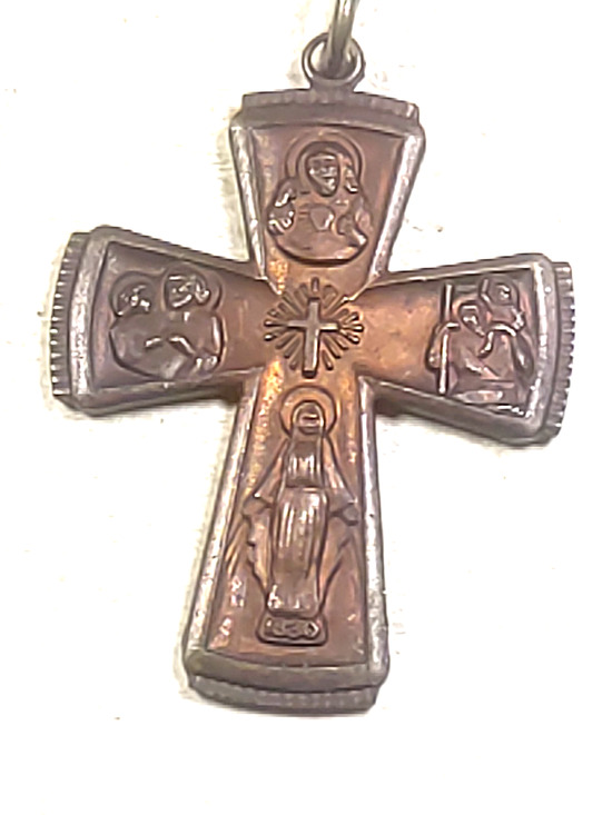 Unbranded Jewelry - 1830 Anique Copper/ Brass cross Catholic Saints Pendant